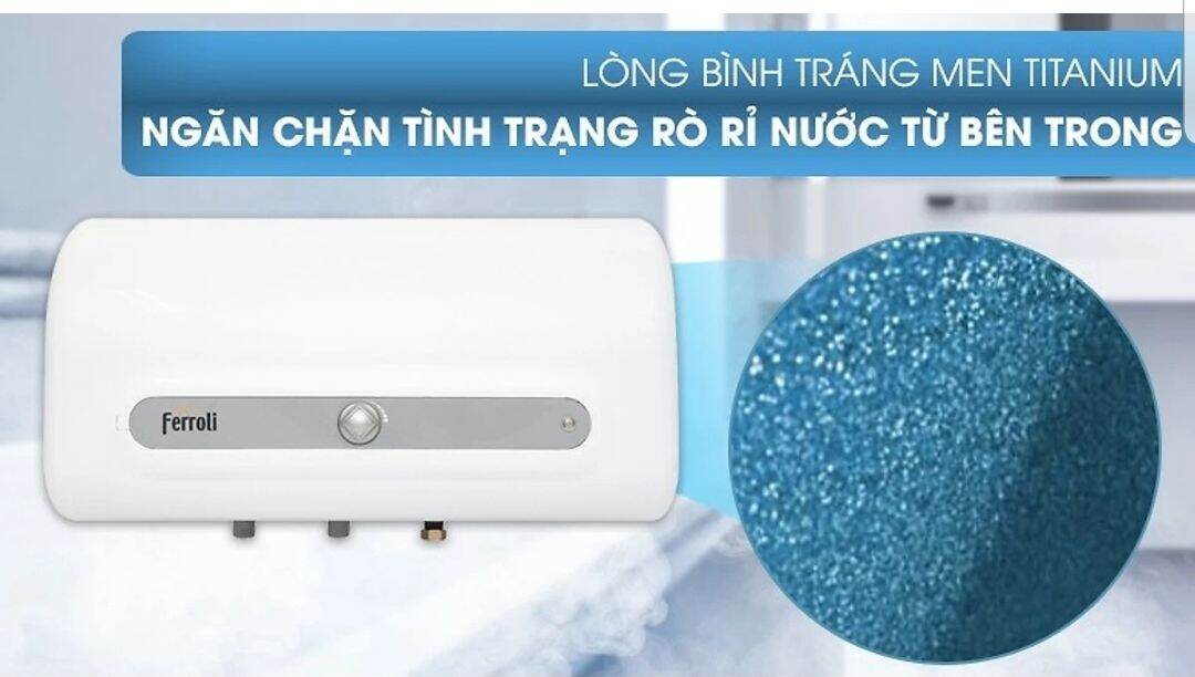 Máy nước nóng gián tiếp 15 lít Ferroli QQ15.AE. Thanh đốt tráng men titanium BH vĩnh viễn.Tặng kèm 2 dây cấp nước Inox 50cm. Hàng chính hãng - Linh kiện & phụ